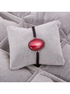 Makrome Örgü Çini Bileklik-Lacivert