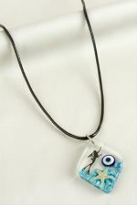 Deniz Yıldızı Beşgen Epoksi Kolye-Mavi - Görsel 2