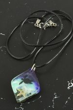 Kaplumbağa Epoksi Kolye-Mor