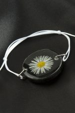 Papatya Epoksi Bileklik-Siyah