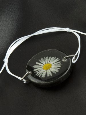 Papatya Epoksi Bileklik-Siyah