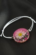 Papatya Epoksi Bileklik-Pembe