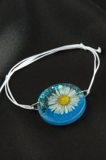 Papatya Epoksi Bileklik-Açık Mavi - Görsel 2