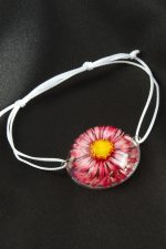 Papatya Epoksi Bileklik-Pembe