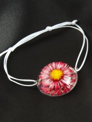 Papatya Epoksi Bileklik-Pembe