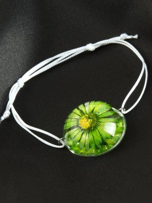 Papatya Epoksi Bileklik-Yeşil