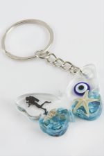 Kelebek Epoksi Anahtarlık-Mavi