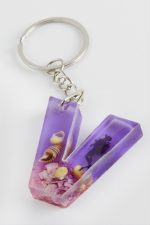 V Harfli Epoksi Anahtarlık-Renkli - Görsel 2