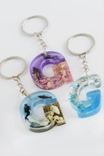 G Harfli Epoksi Anahtarlık-Renkli