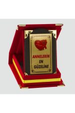 Annelerin En Güzeline Plaketi-Kırmızı