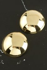 Yuvarlak Yeni Sezon Metal Küpe-Sarı - Görsel 2