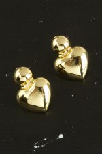 Kalp Yeni Sezon Metal Küpe-Sarı