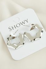 Yıldız Yeni Sezon Metal Küpe-Gümüş Rengi - Görsel 2