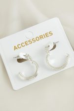 Yarım Halka Yeni Sezon Metal Küpe-Sarı