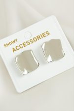 Kare Yeni Sezon Metal Küpe-Sarı - Görsel 2