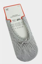 Dantel Babet Çorap-Gri - Görsel 2