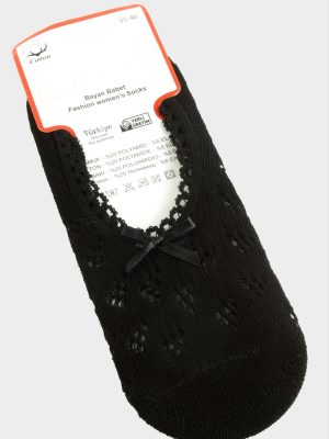 Dantel Babet Çorap-Siyah