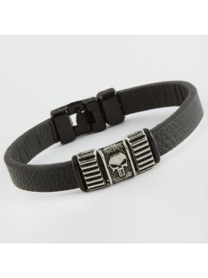 Kuru Kafa Kaliteli Suni Deri Bileklik-Siyah