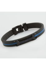 Anahtar Kaliteli Suni Deri Bileklik-Mavi - Görsel 2