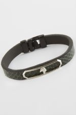 Kartal Kafası Kaliteli Suni Deri Bileklik-Yeşil - Görsel 2