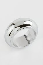 Bombeli Metal Yüzük-Gümüş Rengi - Görsel 2