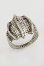 Osmanlı İşlemeli Metal Yüzük-Gümüş Rengi