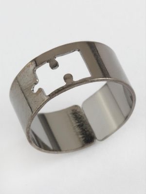 Yapboz Sevgili Eklem Yüzük-Antrasit