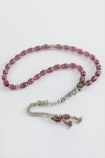 7 mm Cam Taş Tesbih-Mor - Görsel 2