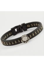 Kuru Kafa Kaliteli Suni Deri Bileklik-Gri - Görsel 2