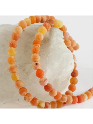 6 mm Mat Akik Taşı-Sarı