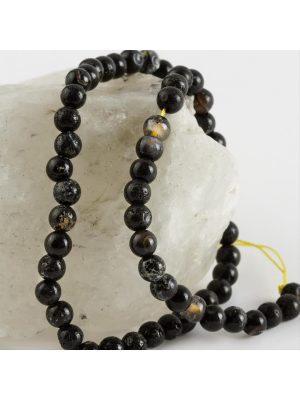 6 mm Parlak Akik Taşı-Siyah