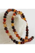 6 mm Parlak Akik Taşı-Kahverengi