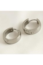 Halka Lüks Çelik Küpe 1,5 cm-Sarı