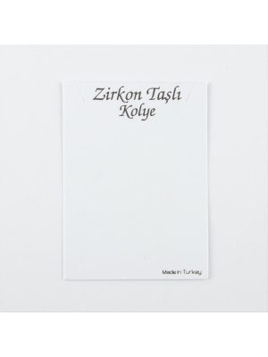 Zirkon Kolye Kartı-Beyaz