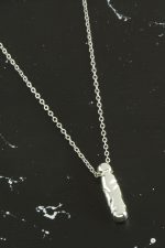 İ Harfli Balon Kolye-Gümüş Rengi - Görsel 2