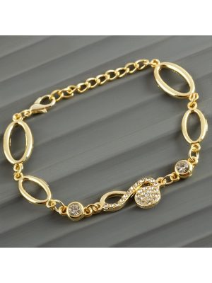 Sonsuzluk Taşlı Trend Bileklik-Sarı