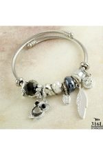 Baykuş Panora Bileklik-Gümüş Rengi