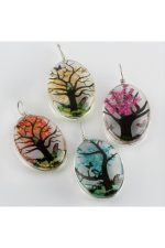 Oval Canlı Kolye Ucu 3 cm-Renkli