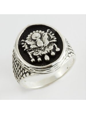 Osmanlı Metal Erkek Yüzük-Gümüş Rengi