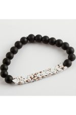 Onix Hematit Doğaltaş Bileklik-Kahverengi