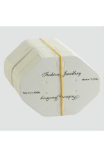 Oval Kolye Kartı Küçük-Beyaz - Görsel 2