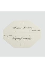 Oval Kolye Kartı Küçük-Beyaz