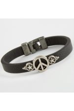 Barış Kaliteli Suni Deri Bileklik-Siyah