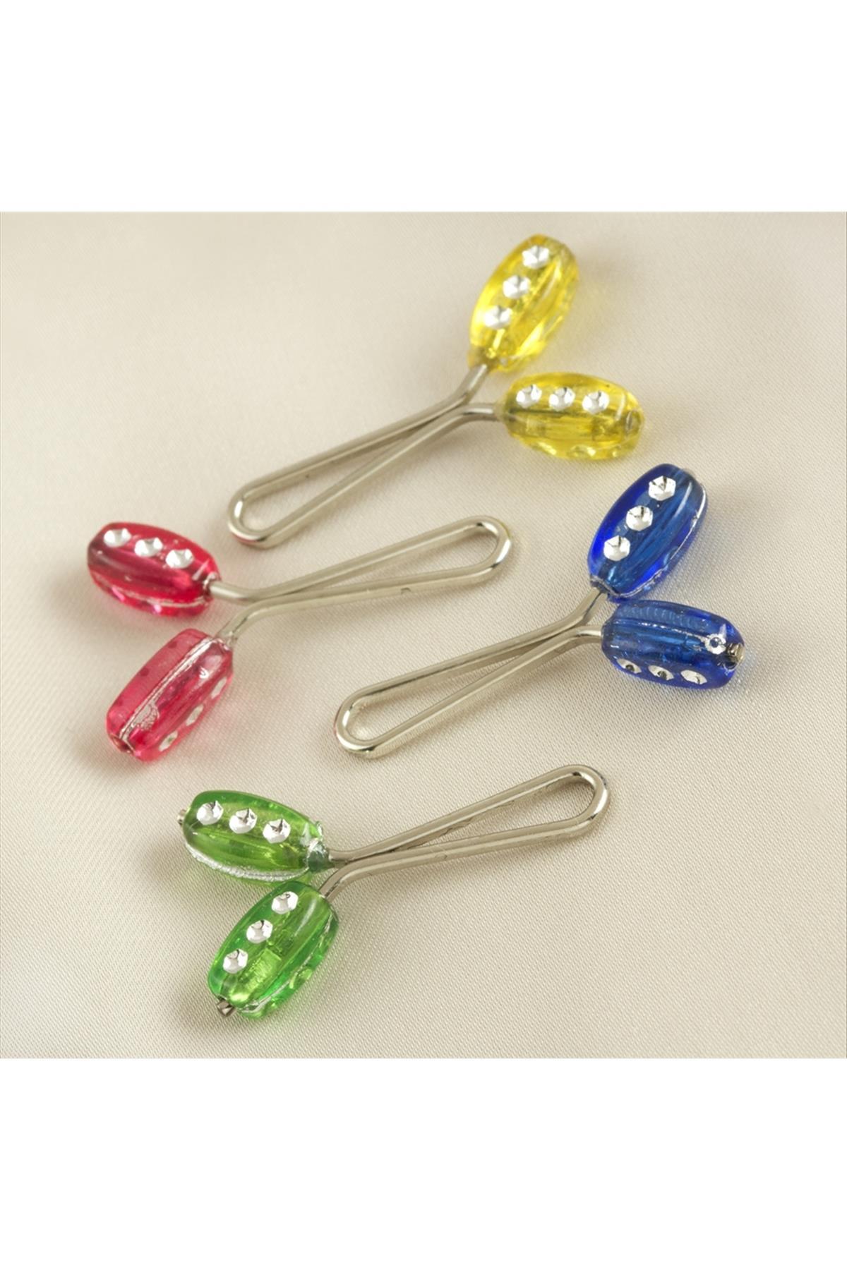 1203039_Tasli-Oval-Klipsi-Firkete-f0e6.jpg Taşlı Oval Klipsi Firkete-Renkli - Görsel 1