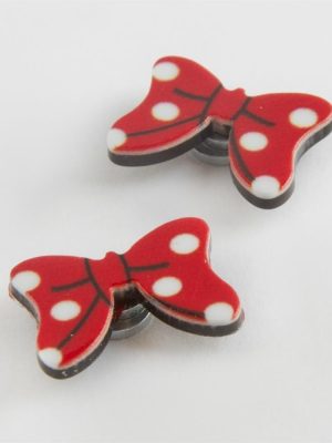 Fiyong Mıknatıslı Plastik Çocuk Küpesi-Kırmızı