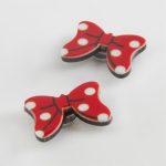 Fiyong Mıknatıslı Plastik Çocuk Küpesi-Kırmızı - Görsel 4