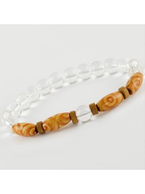 Kuvars Ahşap Trend Yeni Sezon Doğaltaşlı Bileklik-Şeffaf