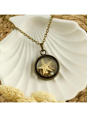 Deniz Yıldızı Canlı Kolye-Antik