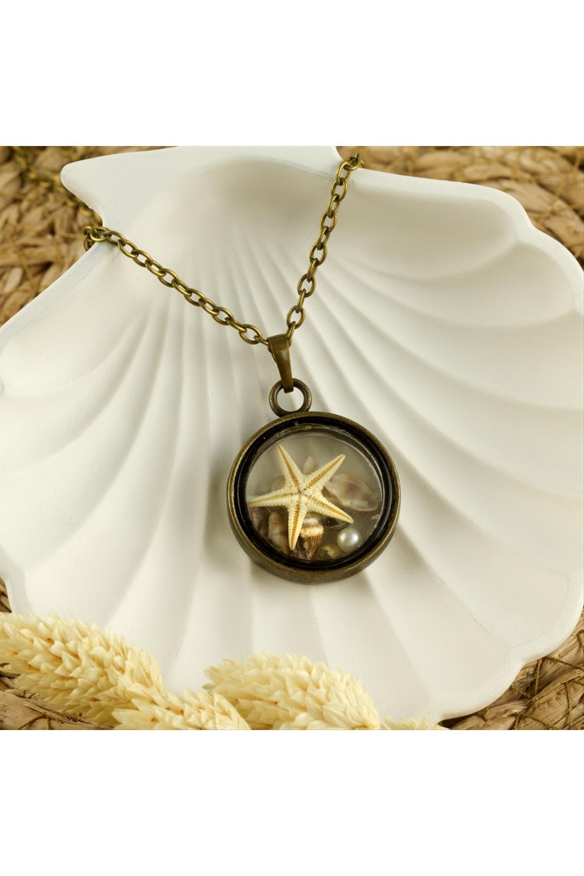 1203080_Deniz-Yildizi-Canli-Kolye-fd16.jpg Deniz Yıldızı Canlı Kolye-Antik - Görsel 1