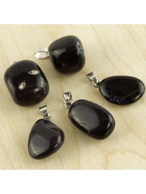 Lacivert Yıldız Doğaltaş Kolye Ucu-Lacivert